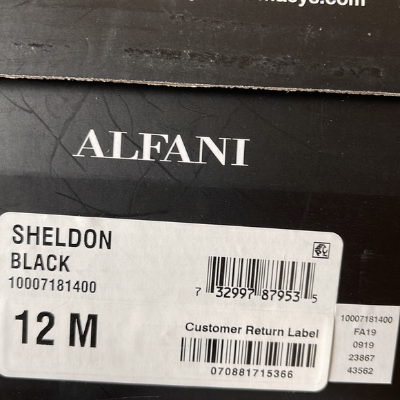 Alfani Men’s Sheldon Black Shoes Various Sizes - Picture 6 of 6